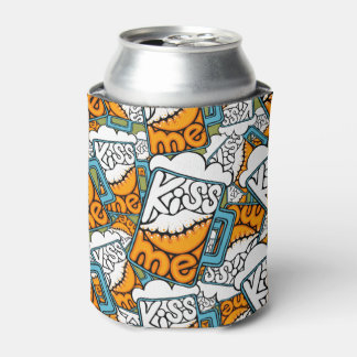 kiss me - beer icon can cooler