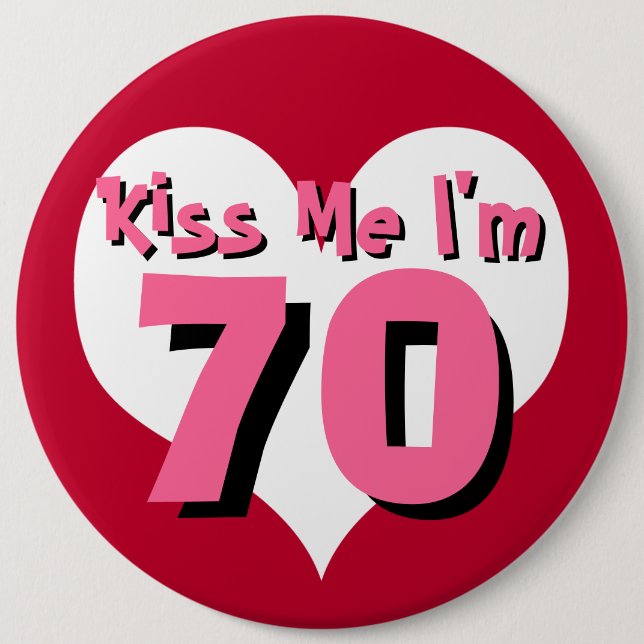 Kiss Me Button - 70 (Front)