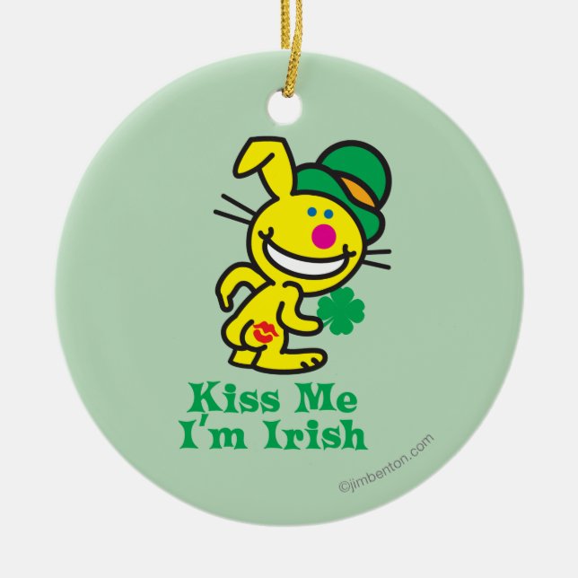 Kiss Me Ceramic Ornament (Front)