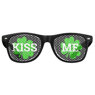 KISS ME Clover retro Shades / Fun Party Sunglasses