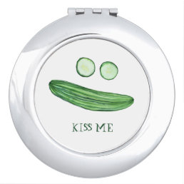 KISS ME Cucumber Smile Face Compact Mirror