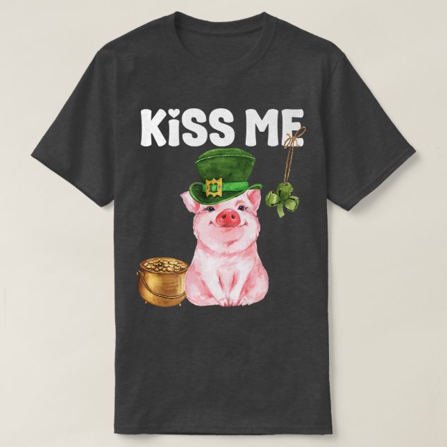 Kiss Me Cute St  T-Shirt (Design Front)