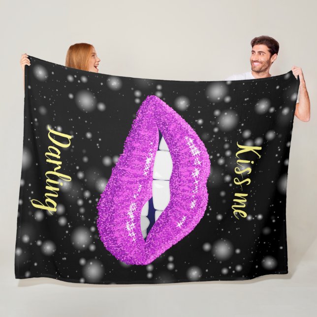 Kiss me Darling Fleece Blanket (In Situ)