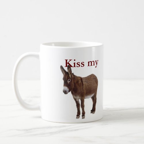kiss me donkey coffee mug