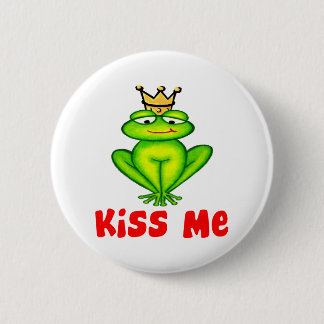 Kiss me frog button