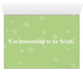 "Kiss Me" Funny Irish St. Patrick's Day Shamrock (Inside Horizontal (Bottom))