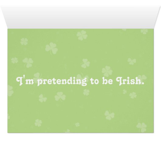 "Kiss Me" Funny Irish St. Patrick's Day Shamrock (Inside Horizontal (Bottom))