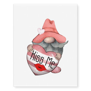 Kiss Me Gnome Temporary Tattoos
