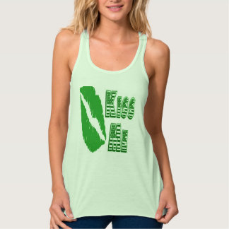 kiss me green lips tank top