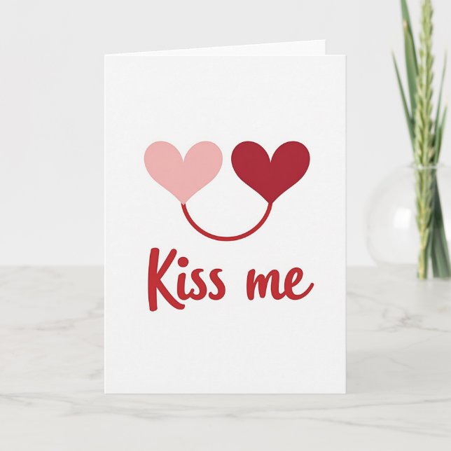 Kiss Me Hearts Love Story Card (Front)
