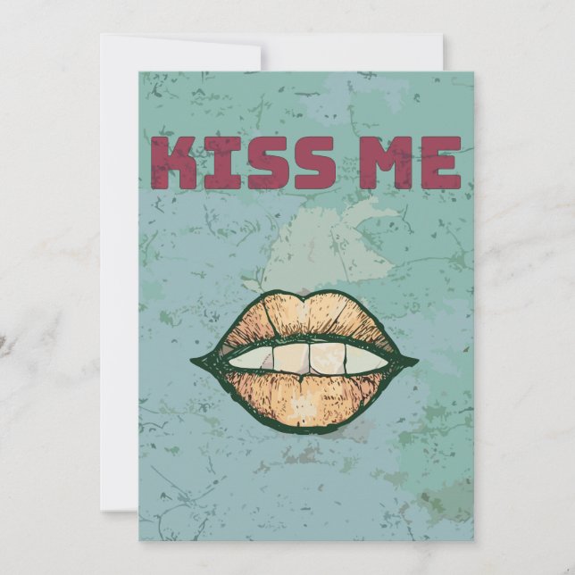 Kiss Me Holiday Card (Front)