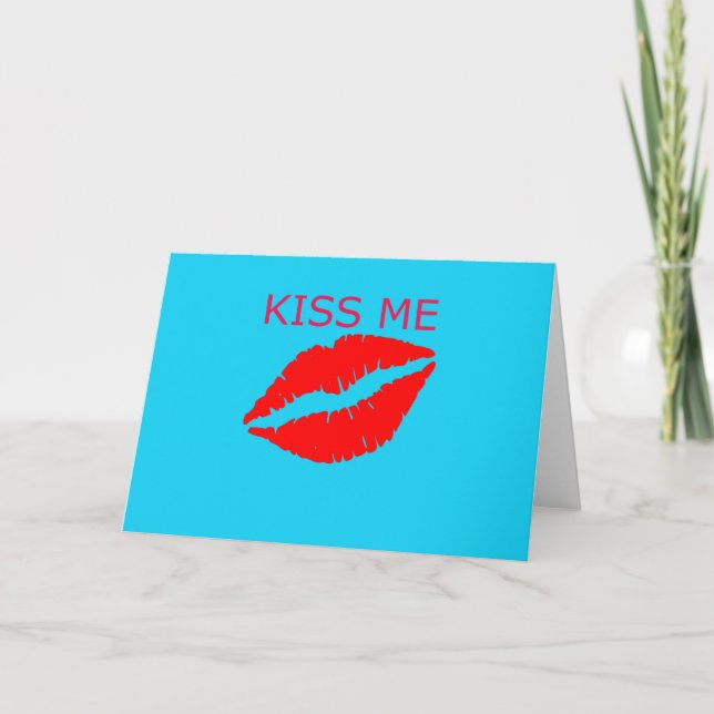 Kiss Me Holiday Card (Front)