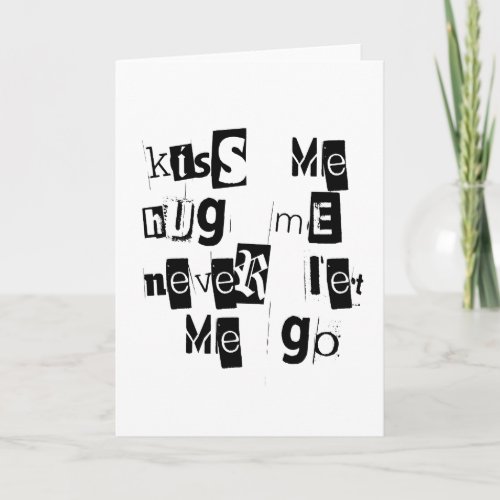 Kiss Me Hug Me Valentine Holiday Card