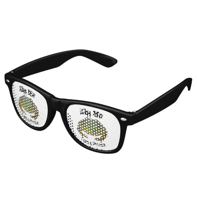 Kiss Me I am a Prince Frog  Retro Sunglasses (Angled)