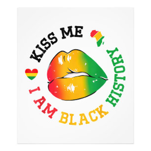 Kiss Me I Am Black History Month African American Photo Print