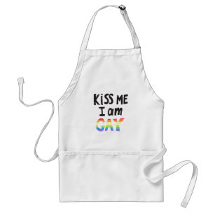 Kiss Me I Am Gay Adult Apron