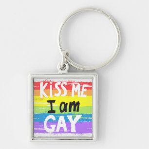 Kiss Me I Am Gay Keychain