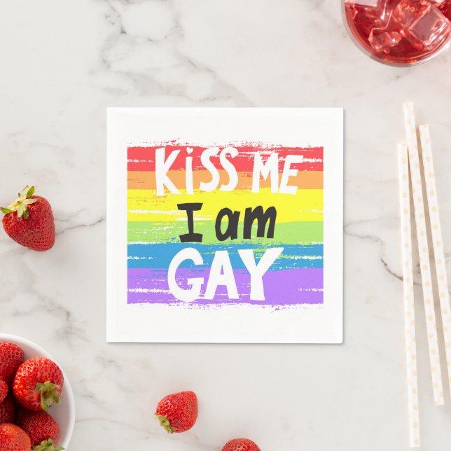 Kiss Me I Am Gay Napkins (Insitu)