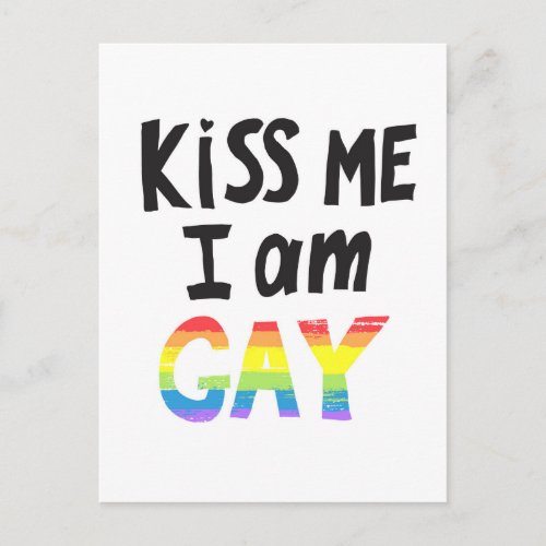 Kiss Me I Am Gay Postcard