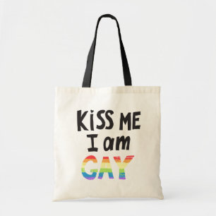 Kiss Me I Am Gay Tote Bag