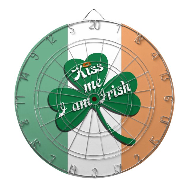 Kiss me I am Irish Dart Board (Front)