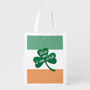 Kiss me I am Irish Grocery Bag