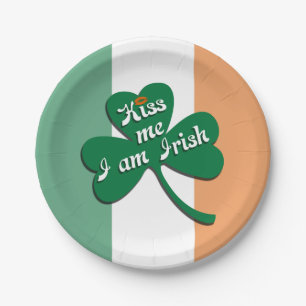 Kiss me I am Irish Paper Plates