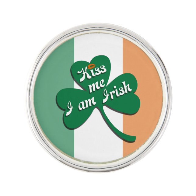 Kiss me I am Irish Pin (Front)