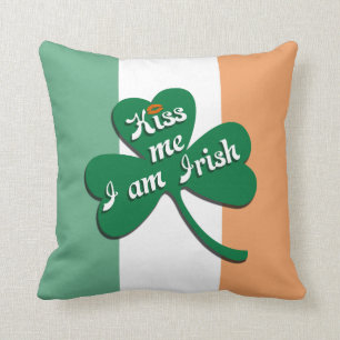 Kiss me I am Irish Throw Pillow