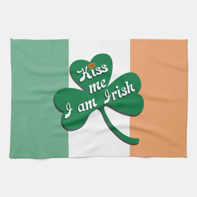 Kiss me I am Irish Towel (Horizontal)