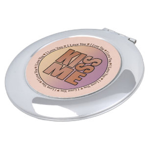 Kiss Me I Love You Compact Mirror