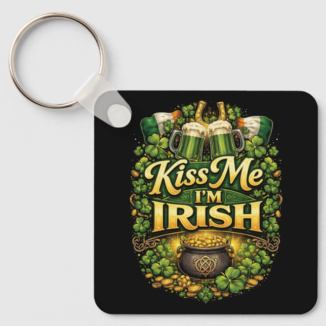 Kiss Me, I’m Irish Keychain (Front)