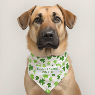 Kiss Me, I’m Irish Personalized St. Patrick’s Day  Pet Bandana Collar