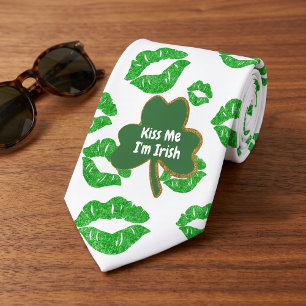 Kiss Me I’m Irish Shamrock St. Patrick’s Day Neck Tie