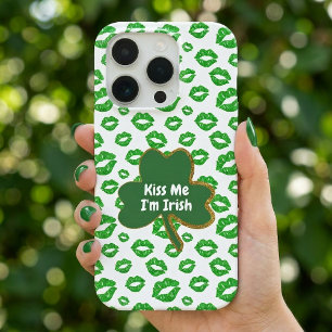 Kiss Me I’m Irish Shamrock St. Patrick’s Day Phone iPhone 15 Pro Case
