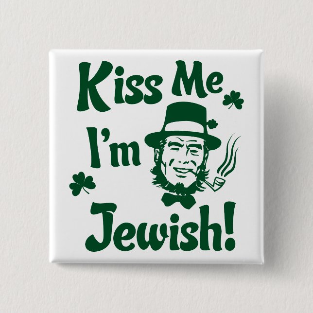 Kiss me, I’m Jewish Button (Front)