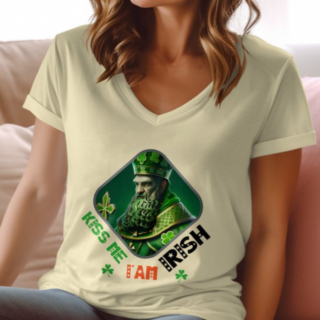 Kiss Me, I'am Irish - Irish Luck and Laughter T-Shirt (Creator Uploaded)