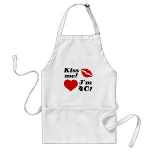 Kiss Me, I'm 40! Adult Apron