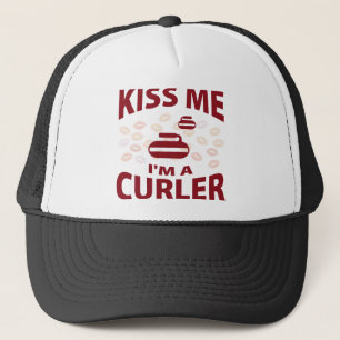 Kiss Me I'm A Curler Trucker Hat