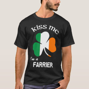 Kiss Me I'm a Farrier Shamrock St Patrick's Day T-Shirt