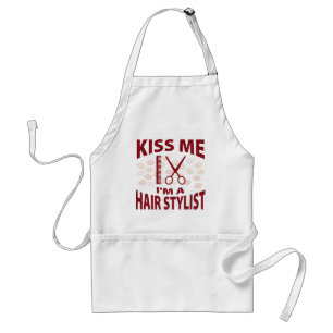 Kiss Me I'm A Hair Stylist Adult Apron