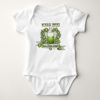 Kiss Me Im A Little Irish Baby T-shirt Baby Bodysuit