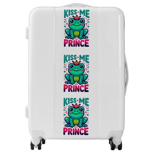 Kiss me Im a prince cute frog Luggage