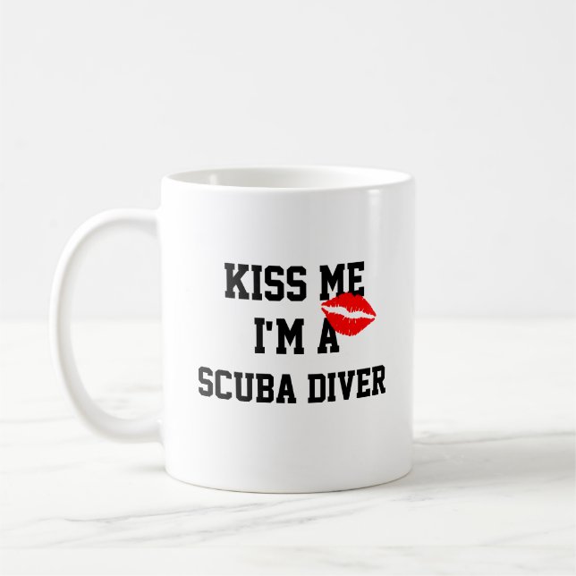 Kiss Me Im A Scuba Diver Mug (Left)