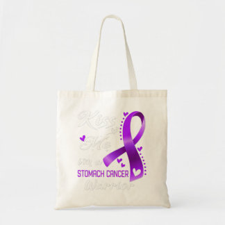 Kiss Me I'm A Stomach Cancer Warrior Support Stoma Tote Bag
