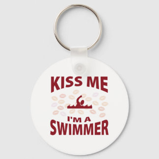 Kiss Me I'm A Swimmer Keychain