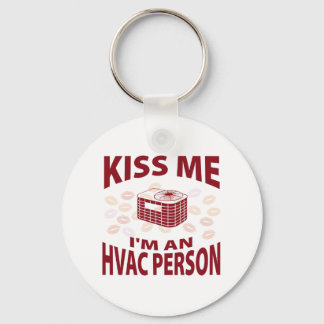 Kiss Me I'm An HVAC Person Keychain