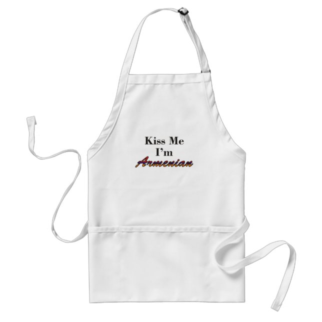 Kiss Me I'm Armenian Adult Apron (Front)