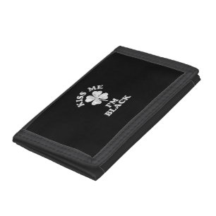 Kiss Me I'm Black T-Shirt Tri-fold Wallet