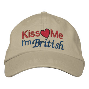 KISS Me I'm British by SRF Embroidered Baseball Hat